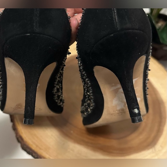 💎Oscar de la Renta Suede Heels with Embellishments - Women's Size 38💎 - Picture 13 of 16